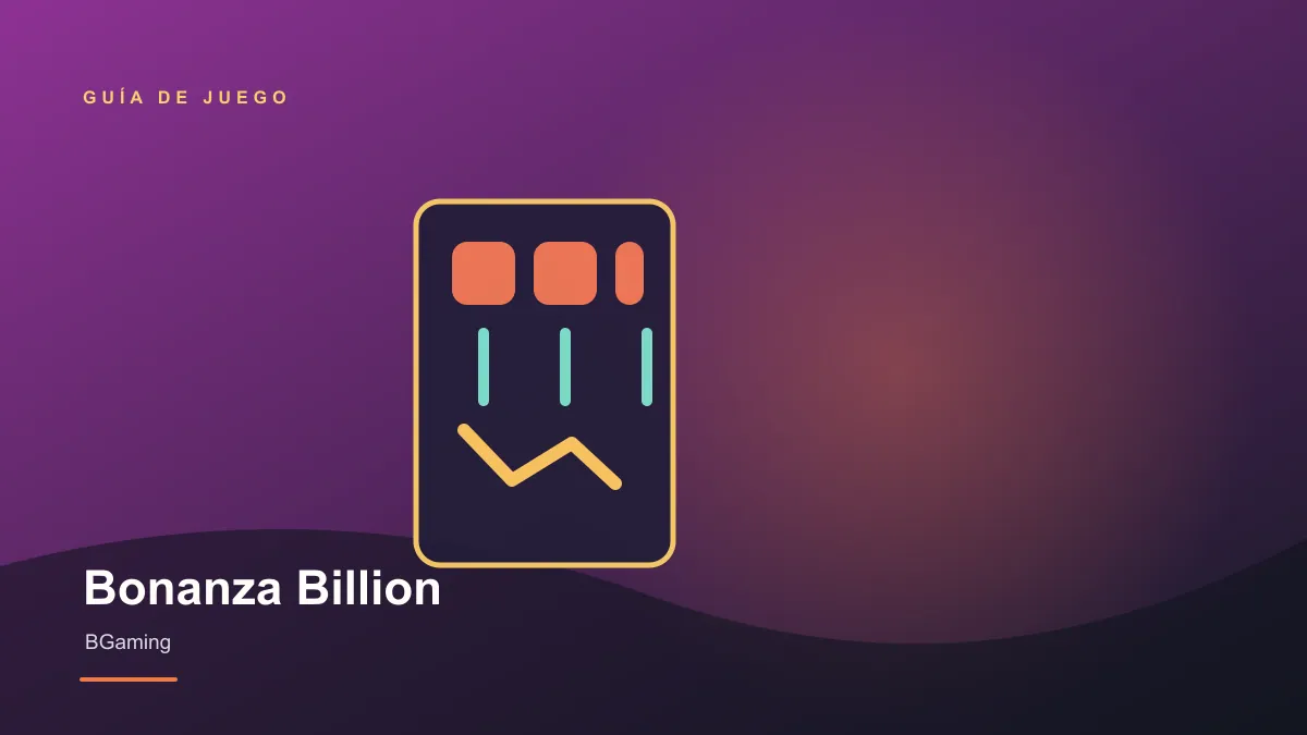 Bonanza Billion vista principal con caída de símbolos y multiplicadores