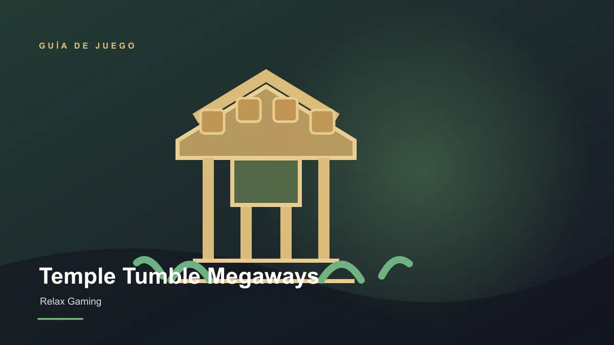 Temple Tumble Megaways vista principal con templo selvático y bloques